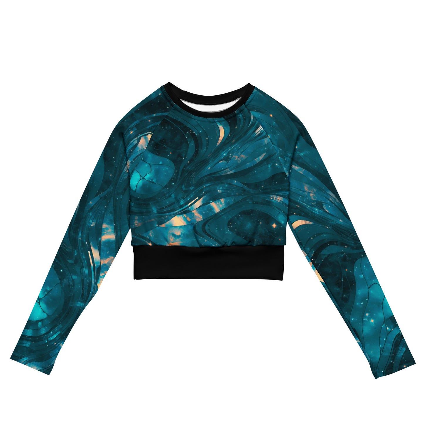 Shimmer Long Sleeved Crop Top
