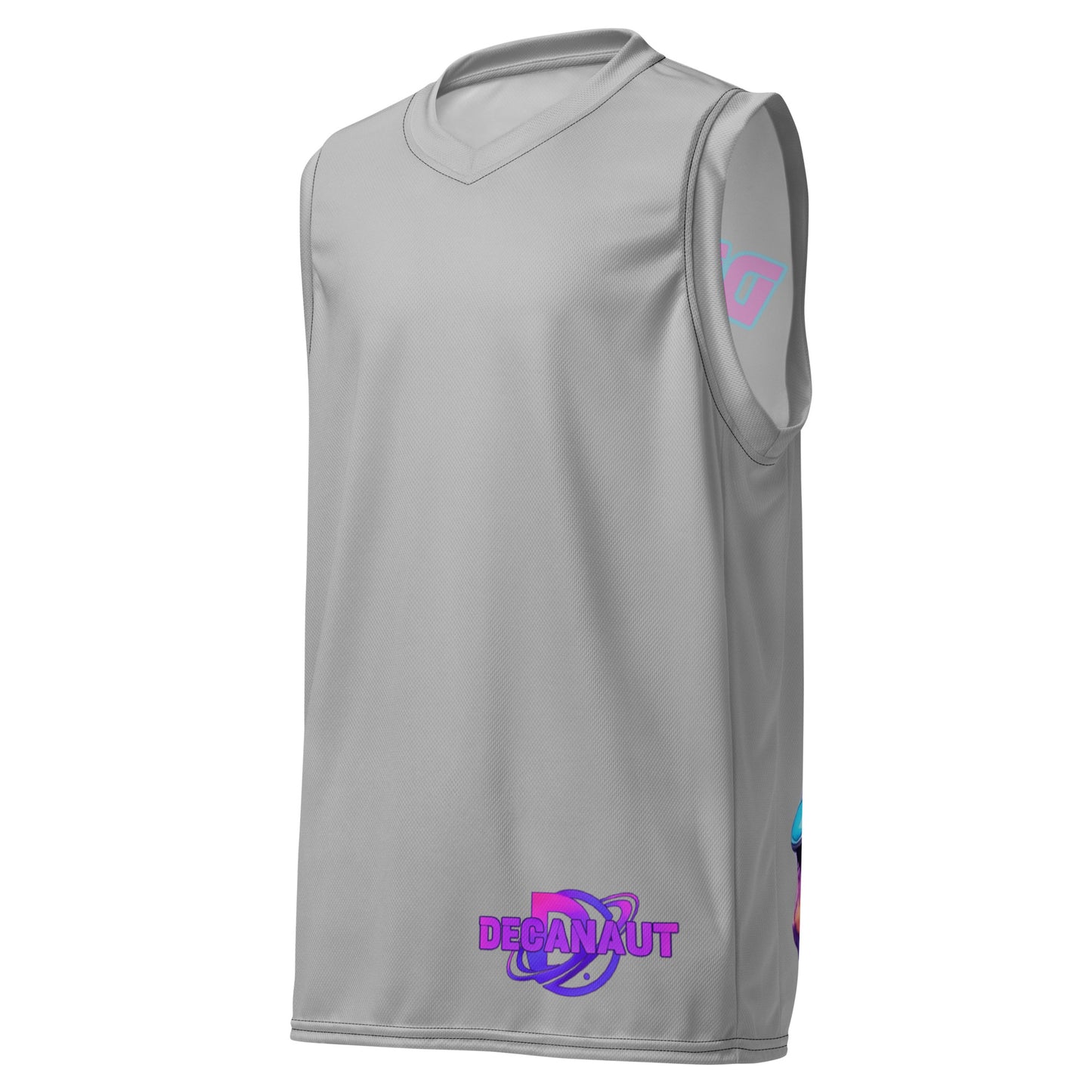 Cyborg Bear Silver Cyberpunk Basketball Jersey