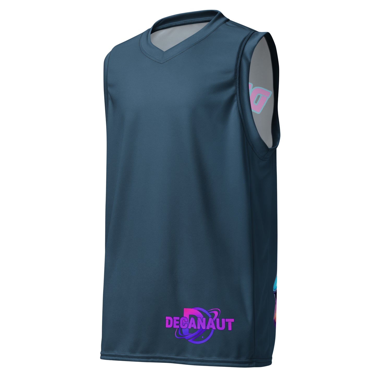 Cyborg Bear Midnight Blue Cyberpunk Basketball Jersey