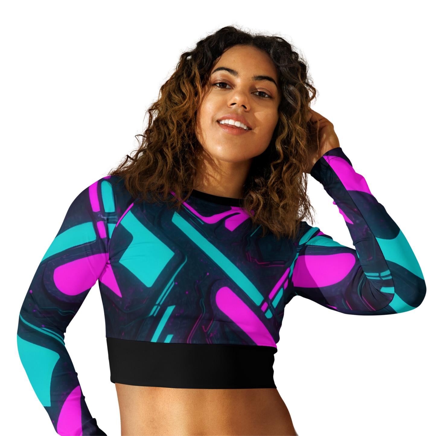 Neon Long Sleeved Crop Top