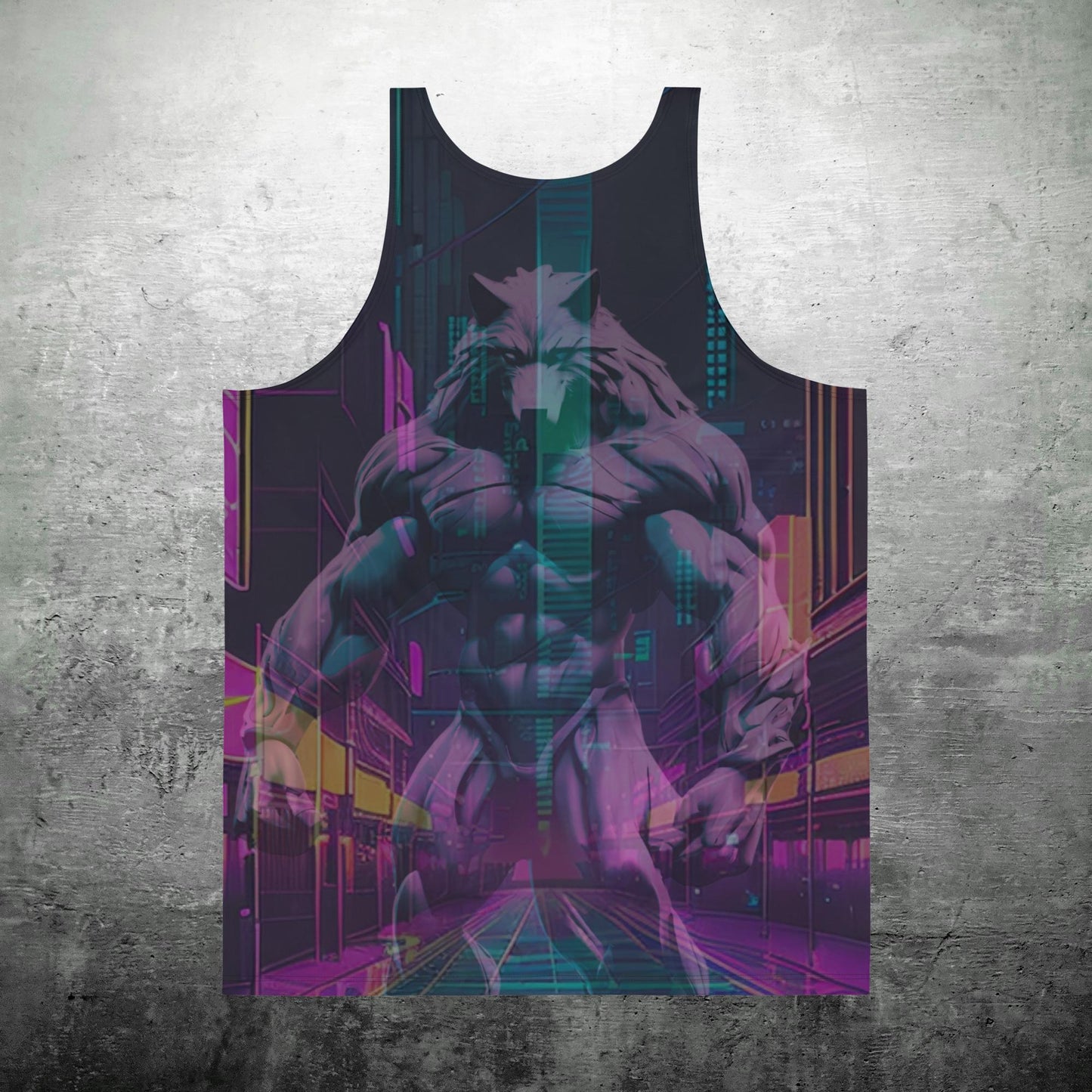 Cyberpunk Wolf Muscle Vest