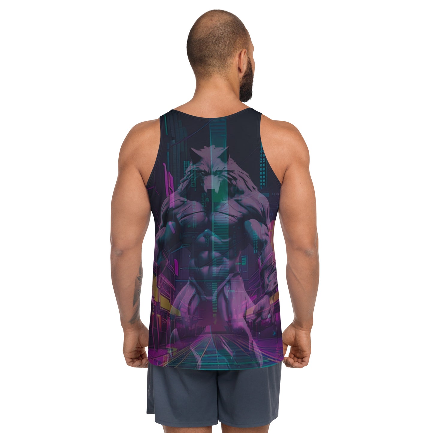 Cyberpunk Wolf Muscle Vest