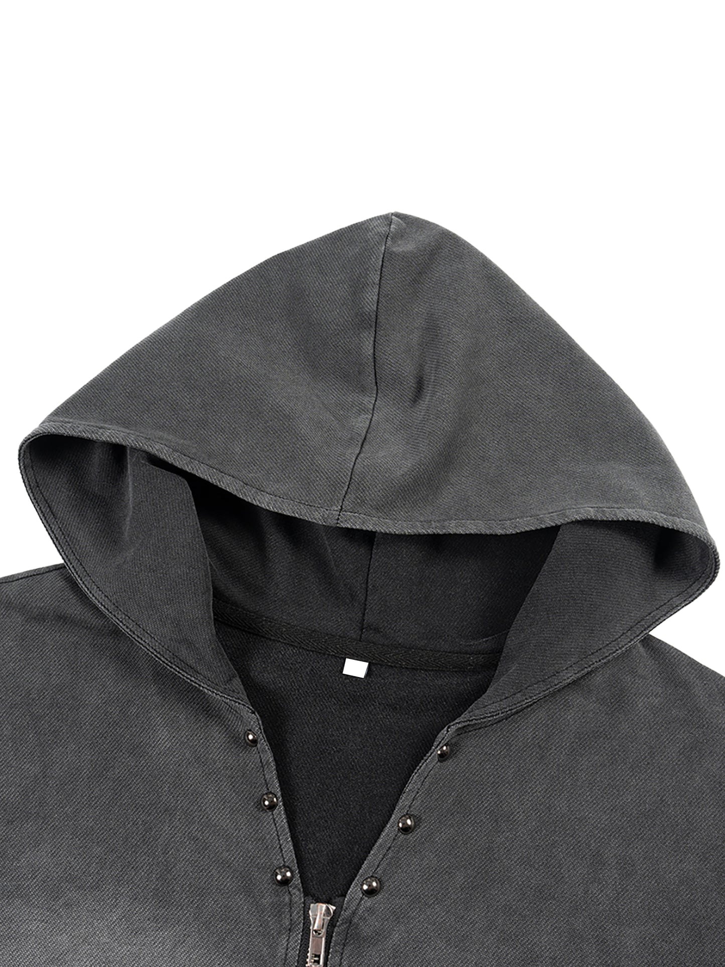 Washed Zip-Up Hooded Tank Top