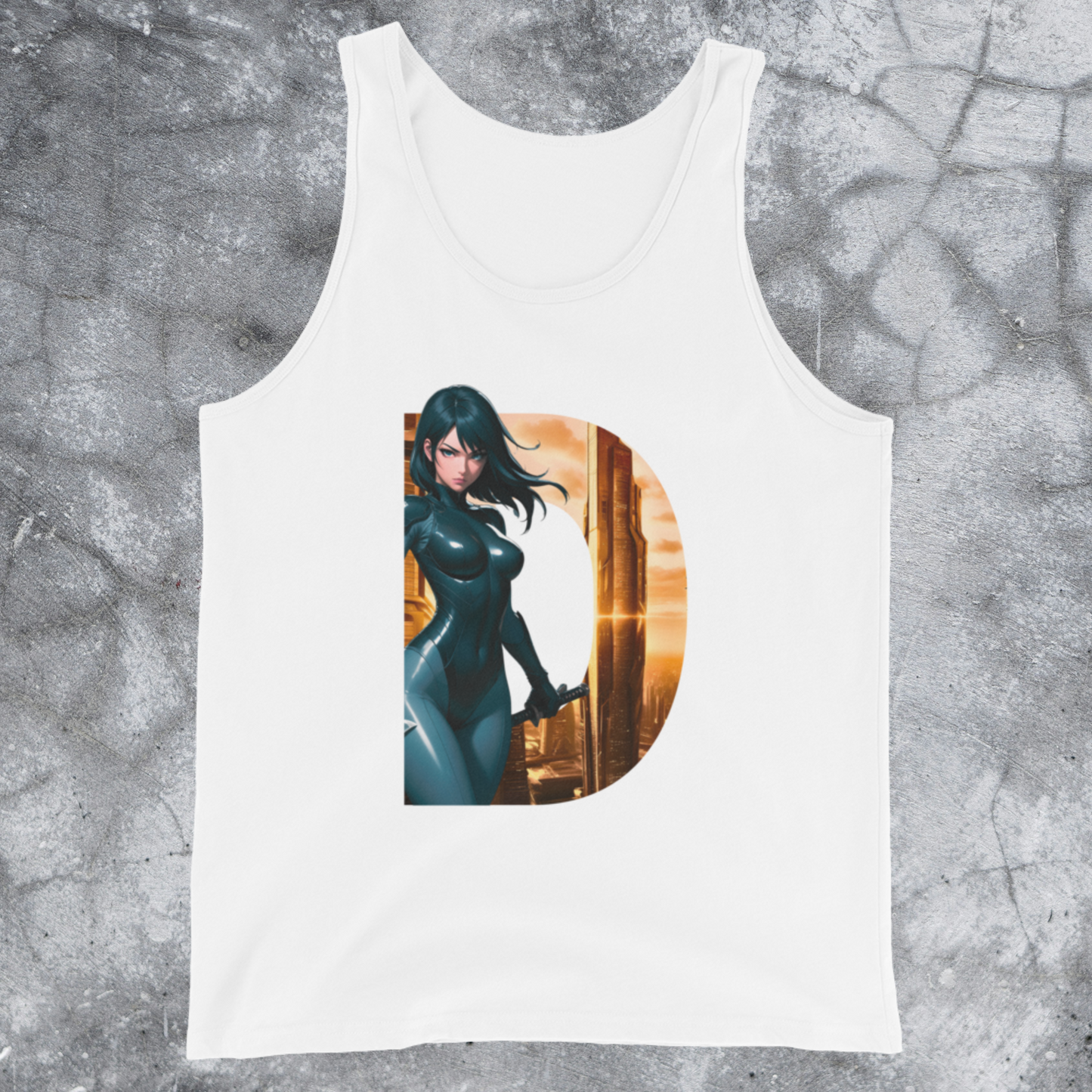 Gold Horizon Cyberpunk Tank Top